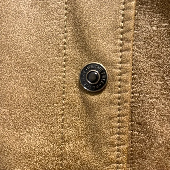 We the Free by Free People Wild Rose Vegan Leather Jacket Size XS NWT - Picture 8 of 8